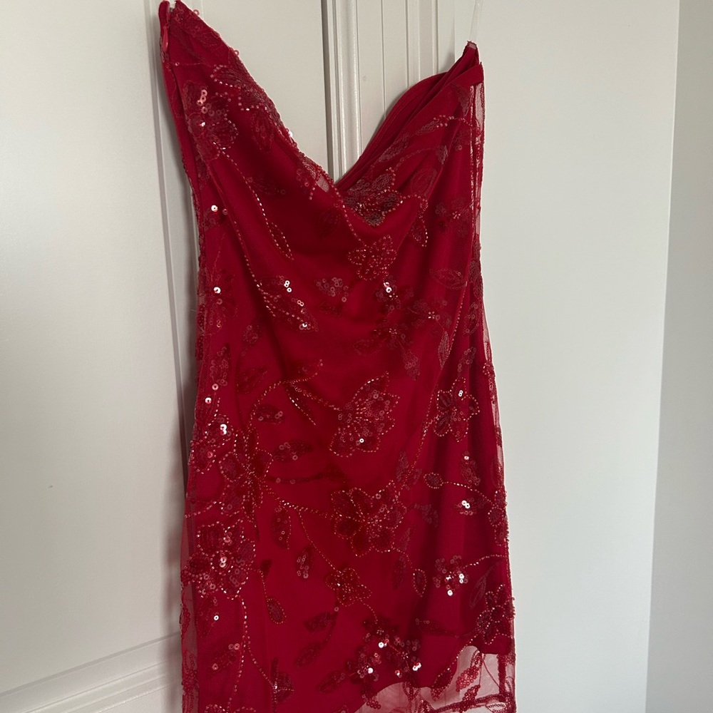 Peppermayo Red Strapless Dress